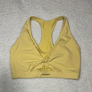 Gymshark x Whitney Simmons Yellow Twist Front Mesh Sports Bra